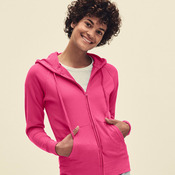 Women's lightweight hooded sweatshirt jacket