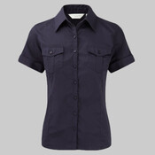 Russell Collection Ladies Short Sleeve Twill Roll Shirt