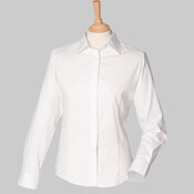 Henbury Ladies Long Sleeve Pinpoint Oxford Shirt