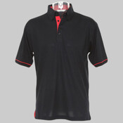 Kustom Kit Button Down Collar Contrast Piqué Polo Shirt