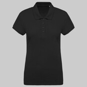 Ladies’ organic piqué short-sleeved polo shirt
