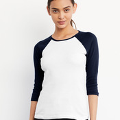 Copy of Bella Ladies 3/4 Sleeve Contrast Tee
