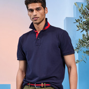 Men's classic fit contrast polo