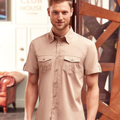 Russell Collection Short Sleeve Twill Roll Shirt