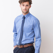 Henbury Long Sleeve Pinpoint Oxford Shirt