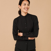 Henbury Ladies Mandarin Roll Sleeve Anti-Bac Wicking Shirt