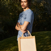 Cotton Pocket Jute Midi Tote