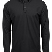 Men's Fashion Long Sleeve Luxury Stretch Polo