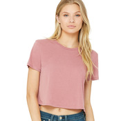 Bella Ladies Flowy Cropped T-Shirt