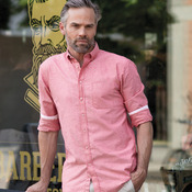 Russell Collection Tailored Long Sleeve Washed Oxford Shirt