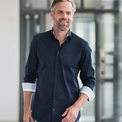 Russell Collection Long Sleeve Contrast Ultimate Stretch Shirt