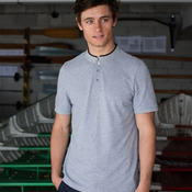 Front Row Stand Collar Stretch Polo Shirt