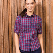 Premier Ladies Sidehill Check Long Sleeve Shirt