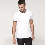 Men's piqué knit crew neck T-shirt