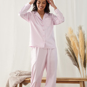 Towel City Ladies Satin Long PJ's