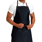 Denim Bib Apron with Contrast Stitching
