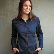 Brook Taverner Ladies Banff Long Sleeve Chambray Shirt