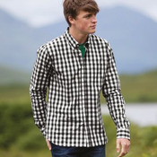 Front Row Long Sleeve Checked Cotton Shirt