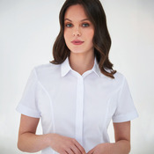 Brook Taverner Ladies Soave Short Sleeve Poplin Shirt