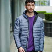 Hooded firedown packaway baffle jacket