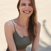 Women's sustainable fashion cropped cami top with adjustable straps