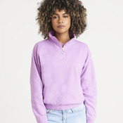 AWDis Ladies Cropped 1/4 Zip Sweatshirt