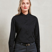 Premier Ladies Banded Collar Grandad Shirt